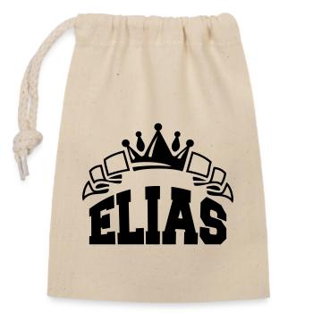 Elias - Sac cadeau en coton avec cordon (14 x 20 cm) - nature - Devant
