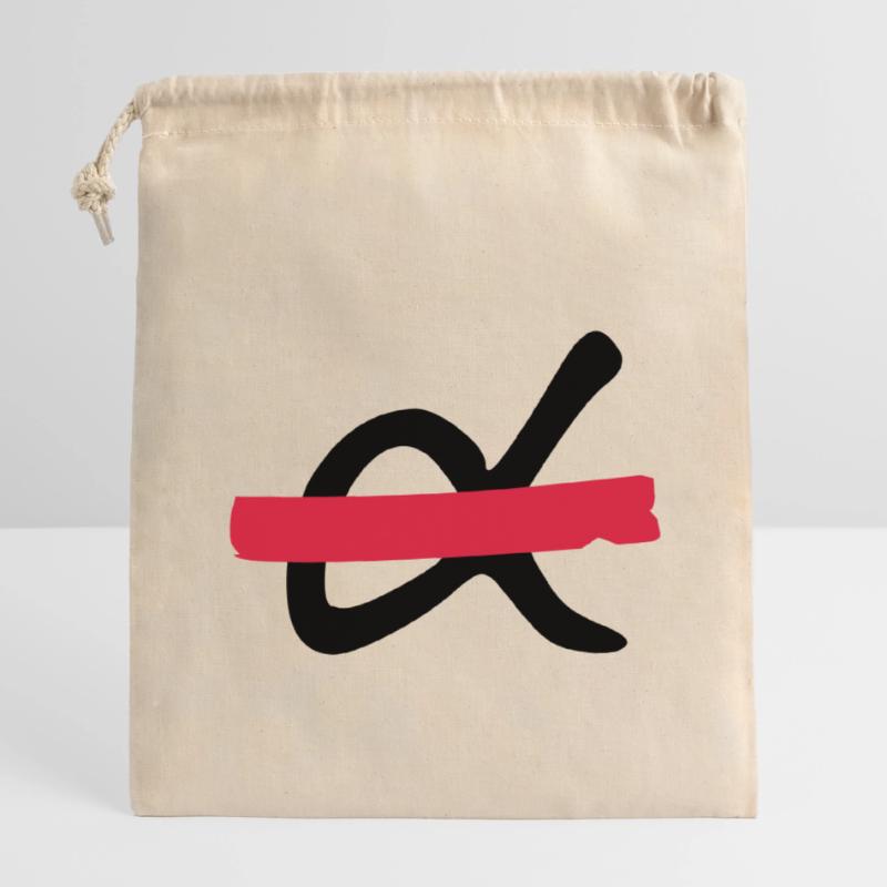 NO Macho logo Closable cotton gift bag (14x20cm)