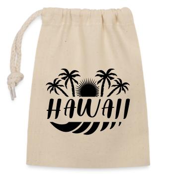 Hawaï - Sac cadeau en coton avec cordon (14 x 20 cm) - nature - Devant