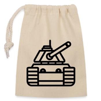 tank - Closable cotton gift bag (14x20cm) - nature - Front