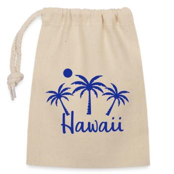hawaii - Verschließbarer Geschenkbeutel aus Baumwolle (14x20cm) - Natur - Vorne