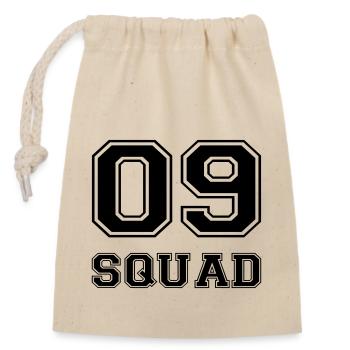 09 SQUAD (v) - Verschließbarer Geschenkbeutel aus Baumwolle (14x20cm) - Natur - Vorne