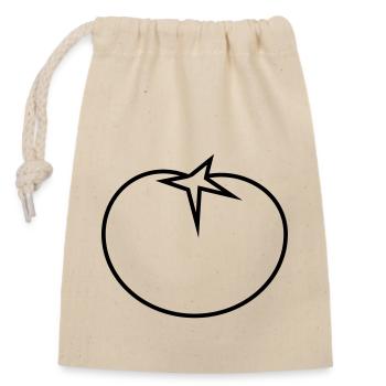 Tomate - Sac cadeau en coton avec cordon (14 x 20 cm) - nature - Devant