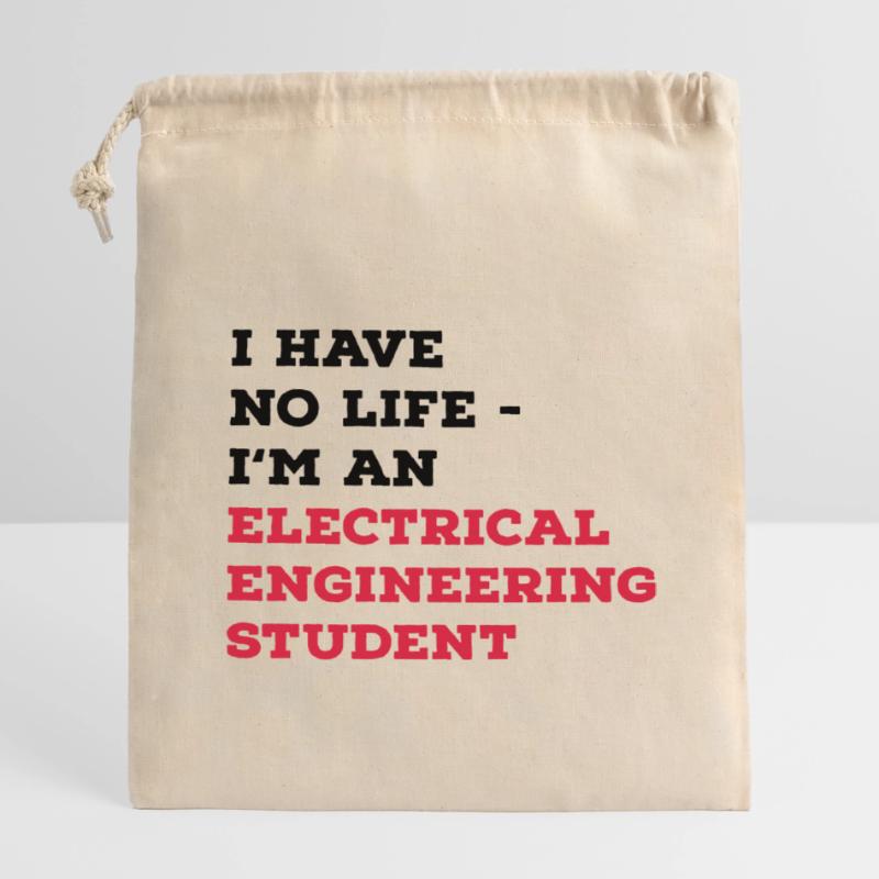 Electrical Engineering Studies Closable cotton gift bag (14x20cm)