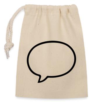 Speech bubble comic design - Closable cotton gift bag (14x20cm) - nature - Front
