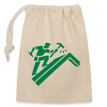 couvreur - Sac cadeau en coton avec cordon (14 x 20 cm) - nature - Devant