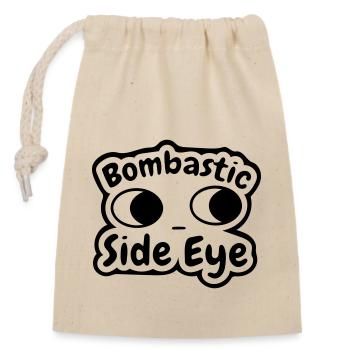regard latéral tonitruant - Sac cadeau en coton avec cordon (14 x 20 cm) - nature - Devant