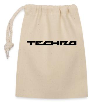 Techno Festival - Closable cotton gift bag (14x20cm) - nature - Front