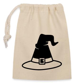 chapeau magique - Sac cadeau en coton avec cordon (14 x 20 cm) - nature - Devant