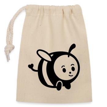 Abeille - Sac cadeau en coton avec cordon (14 x 20 cm) - nature - Devant