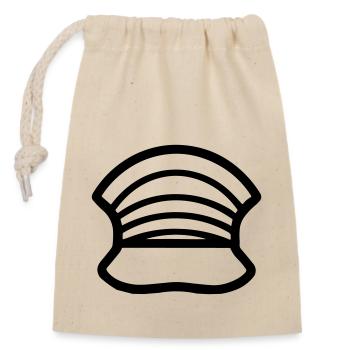 Casque policier - Sac cadeau en coton avec cordon (14 x 20 cm) - nature - Devant