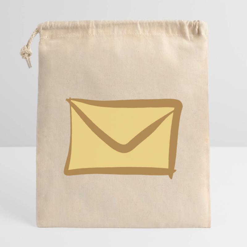 Letter / Envelope icon. Post / E-Mail. Closable cotton gift bag (14x20cm)