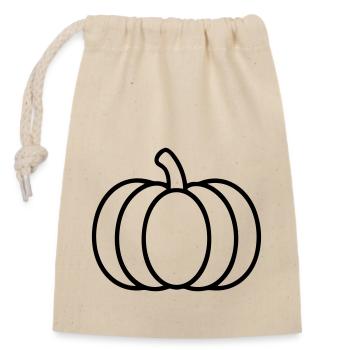 pumpkin - Closable cotton gift bag (14x20cm) - nature - Front
