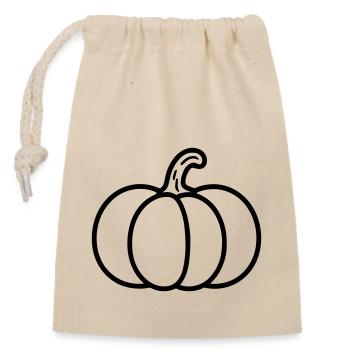 pumpkin - Closable cotton gift bag (14x20cm) - nature - Front