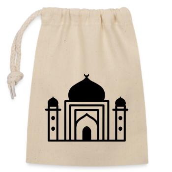 Moschee - Verschließbarer Geschenkbeutel aus Baumwolle (14x20cm) - Natur - Vorne