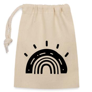 Rainbow - Closable cotton gift bag (14x20cm) - nature - Front