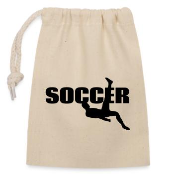 Football Sports Coup de pied aérien - Sac cadeau en coton avec cordon (14 x 20 cm) - nature - Devant