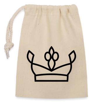 diadème - Sac cadeau en coton avec cordon (14 x 20 cm) - nature - Devant