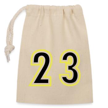 23 Number College - Closable cotton gift bag (14x20cm) - nature - Front