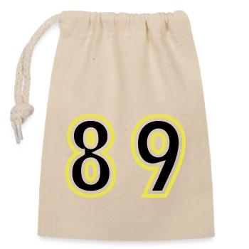 89 Number College - Closable cotton gift bag (14x20cm) - nature - Front