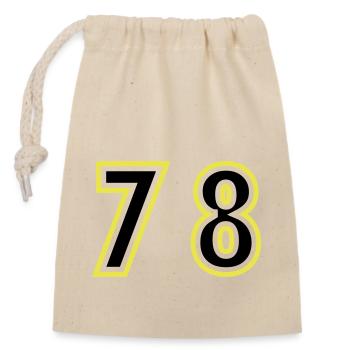 78 Number College - Closable cotton gift bag (14x20cm) - nature - Front
