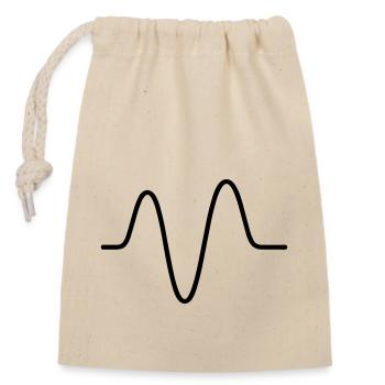 Pulse, heartbeat - Closable cotton gift bag (14x20cm) - nature - Front
