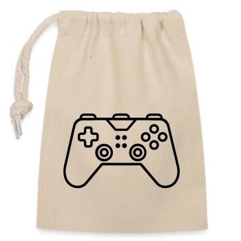 Jeux vidéo manette - Sac cadeau en coton avec cordon (14 x 20 cm) - nature - Devant