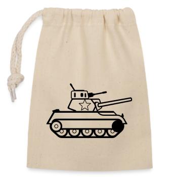 tank - Closable cotton gift bag (14x20cm) - nature - Front