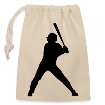 Baseballspieler Batter Geschenk - Verschließbarer Geschenkbeutel aus Baumwolle (14x20cm) - Natur - Vorne