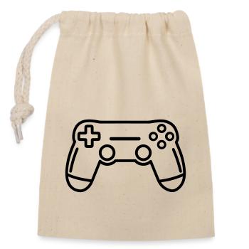 Controller für Videospiele - Verschließbarer Geschenkbeutel aus Baumwolle (14x20cm) - Natur - Vorne