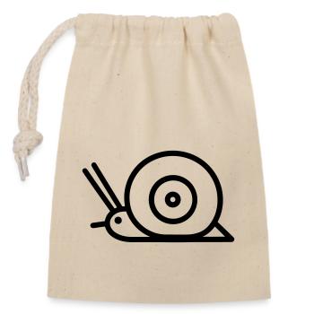 Snail - Closable cotton gift bag (14x20cm) - nature - Front