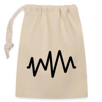 Pouls - Sac cadeau en coton avec cordon (14 x 20 cm) - nature - Devant