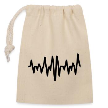 Frequency - Closable cotton gift bag (14x20cm) - nature - Front