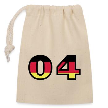 4 Number Germany Jersey - Closable cotton gift bag (14x20cm) - nature - Front