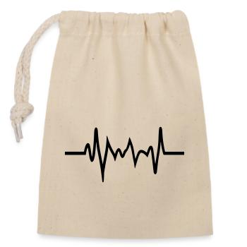 Frequency - Closable cotton gift bag (14x20cm) - nature - Front