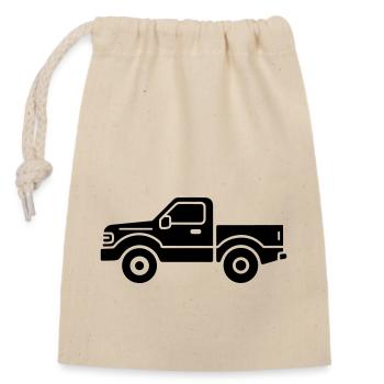 Truck - Closable cotton gift bag (14x20cm) - nature - Front
