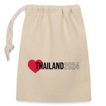 Thaïlande 2024 Vacances du cœur - Sac cadeau en coton avec cordon (14 x 20 cm) - nature - Devant