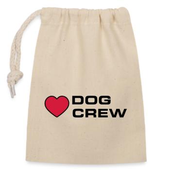 Dog Crew - Verschließbarer Geschenkbeutel aus Baumwolle (14x20cm) - Natur - Vorne