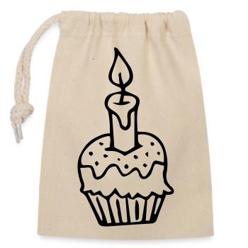 First birthday one-year-old gift idea - Closable cotton gift bag (14x20cm) - nature - Front