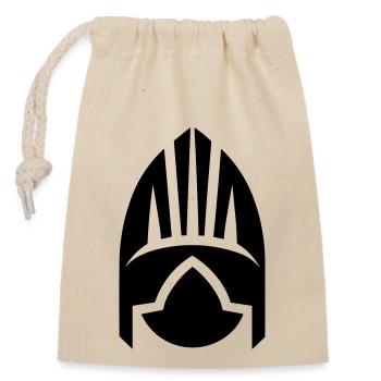 Wikingerhelm Krieger - Verschließbarer Geschenkbeutel aus Baumwolle (14x20cm) - Natur - Vorne