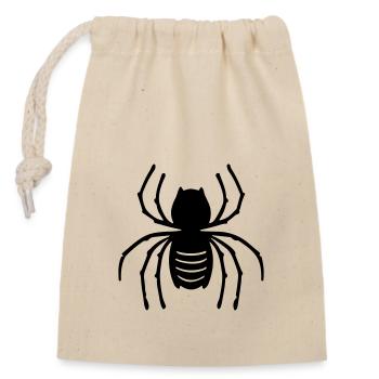 spider - Closable cotton gift bag (14x20cm) - nature - Front