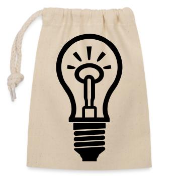 Blub Idea Spark - Closable cotton gift bag (14x20cm) - nature - Front