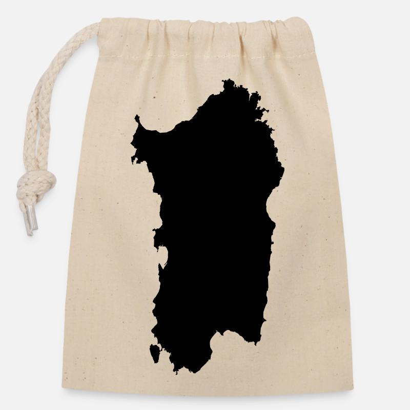 Sardaigne - Sac cadeau en coton avec cordon (14 x 20 cm) - nature