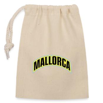 Mallorca Font - Closable cotton gift bag (14x20cm) - nature - Front