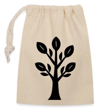 tree - Closable cotton gift bag (14x20cm) - nature - Front