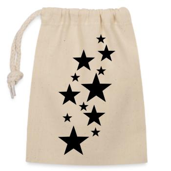 Poinsettias Stars Shooting Star - Closable cotton gift bag (14x20cm) - nature - Front