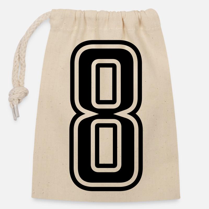 8 - Closable cotton gift bag (14x20cm) - nature