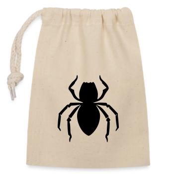 spider - Closable cotton gift bag (14x20cm) - nature - Front