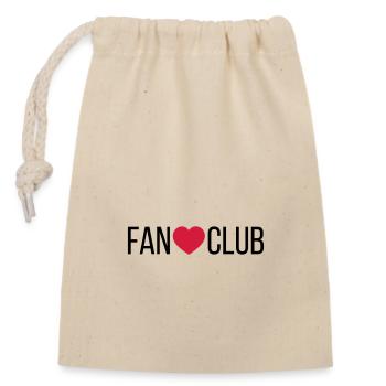 Fan Club Heart - Closable cotton gift bag (14x20cm) - nature - Front