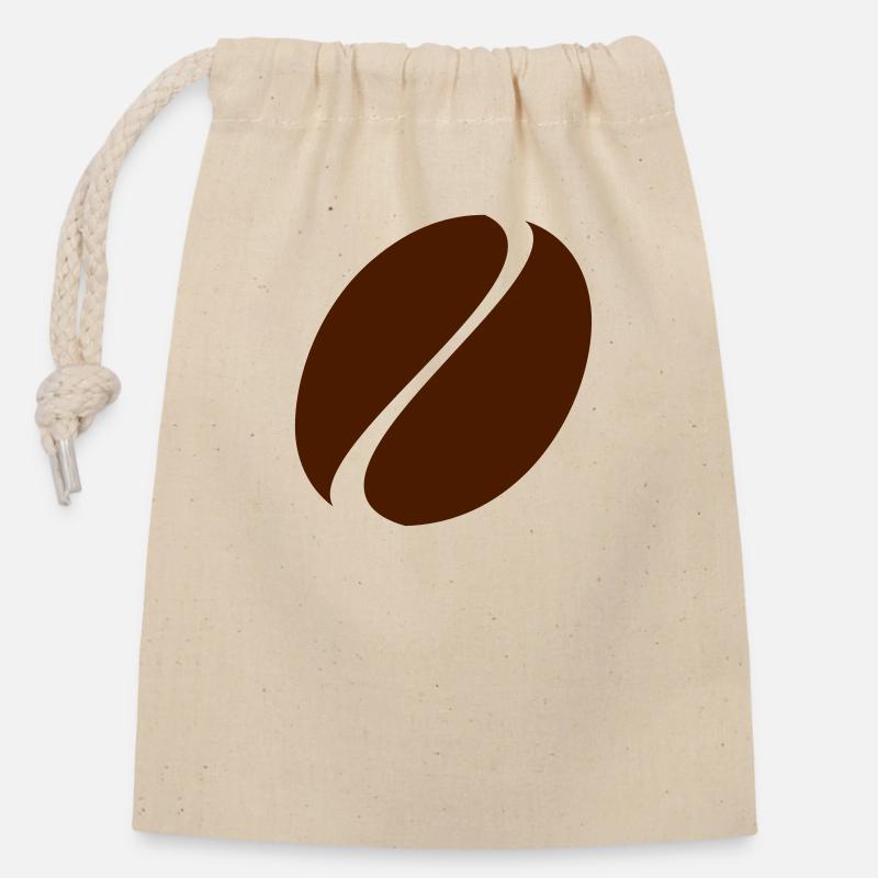 Coffee Bean - Closable cotton gift bag (14x20cm) - nature